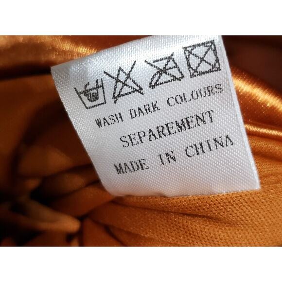 Rosedress Women's Gold Ruched Back Zip Spaghetti Rhinestone Knee Length Dress S - Picture 11 of 14